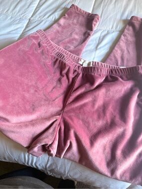 Koolaburra Dusty Rose Velour Lounge Pants